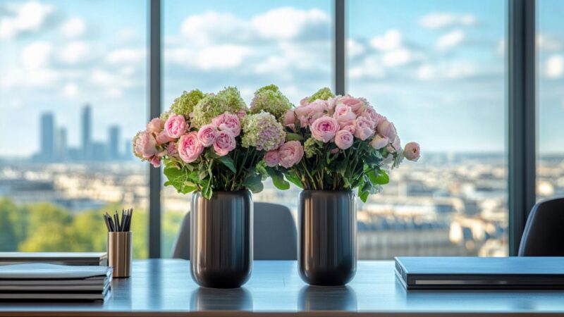 Optez pour la livraison de fleurs stabilisées à Paris pour sublimer votre espace professionnel